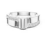Round Pave Lab Grown Diamond Wedding Band