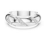 Round Twisted Lab Grown Diamond Wedding Band