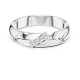 Round Twisted Lab Grown Diamond Wedding Band
