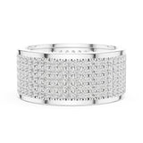 Round Pave Lab Grown Diamond Wedding Band