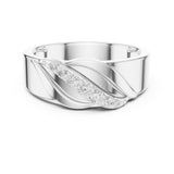Round Twisted Lab Grown Diamond Wedding Band
