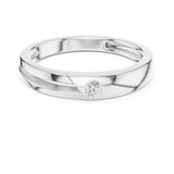 Round Solitaire Lab Grown Diamond Wedding Band
