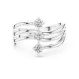 Round Three-Stone Lab Grown Diamond Wedding Band