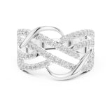 Round Twisted Lab Grown Diamond Wedding Band