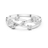 Round Twisted Lab Grown Diamond Wedding Band