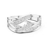 Round Twisted Lab Grown Diamond Wedding Band