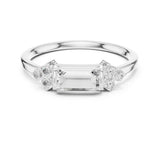 Emerald Three-Stone Lab Grown Diamond Wedding Band