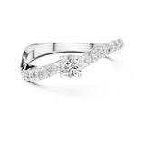Round Twisted Lab Grown Diamond Wedding Band
