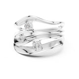 Round Twisted Lab Grown Diamond Wedding Band