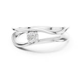 Round Solitaire Lab Grown Diamond Wedding Band