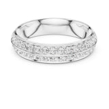 Round Pave Lab Grown Diamond Wedding Band