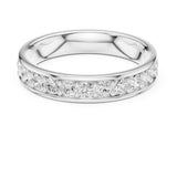 Round Channel Lab Grown Diamond Wedding Band