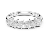 Pear Half-Eternity Lab Grown Diamond Wedding Band