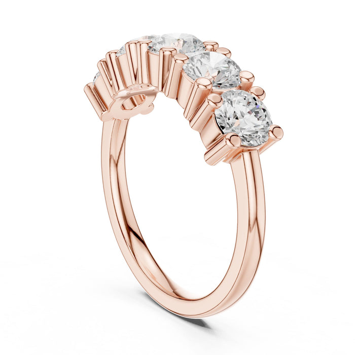 Round Half-Eternity Lab Grown Diamond Wedding Band rose gold video