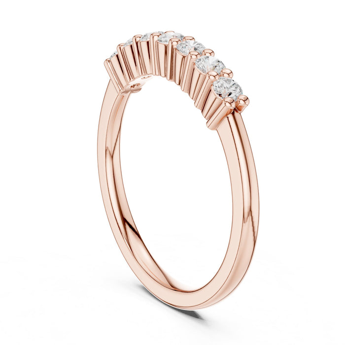 Round Half-Eternity Lab Grown Diamond Wedding Band rose gold video